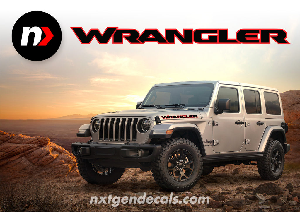 Jeep WRANGLER Hood Vinyl Decals JL JT 2018 2022 – NxtGen Decals