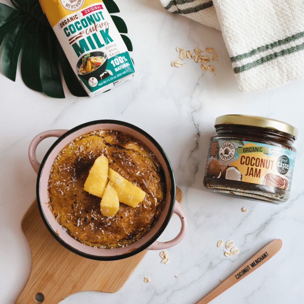 COCO JAM FILLED, MANGO-COCONUT BAKED OATS!