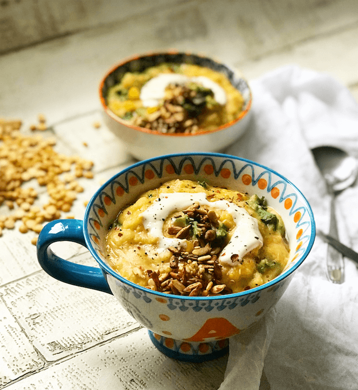 TRY THIS:YELLOW SPLIT PEA AND PARSNIP CORN CHOWDER