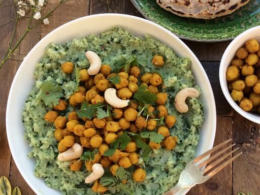 CAULIFLOWER MASH AND COCONUT FLATBREADS