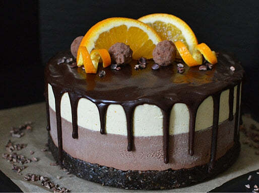 Raw Double Chocolate Orange Cheesecake