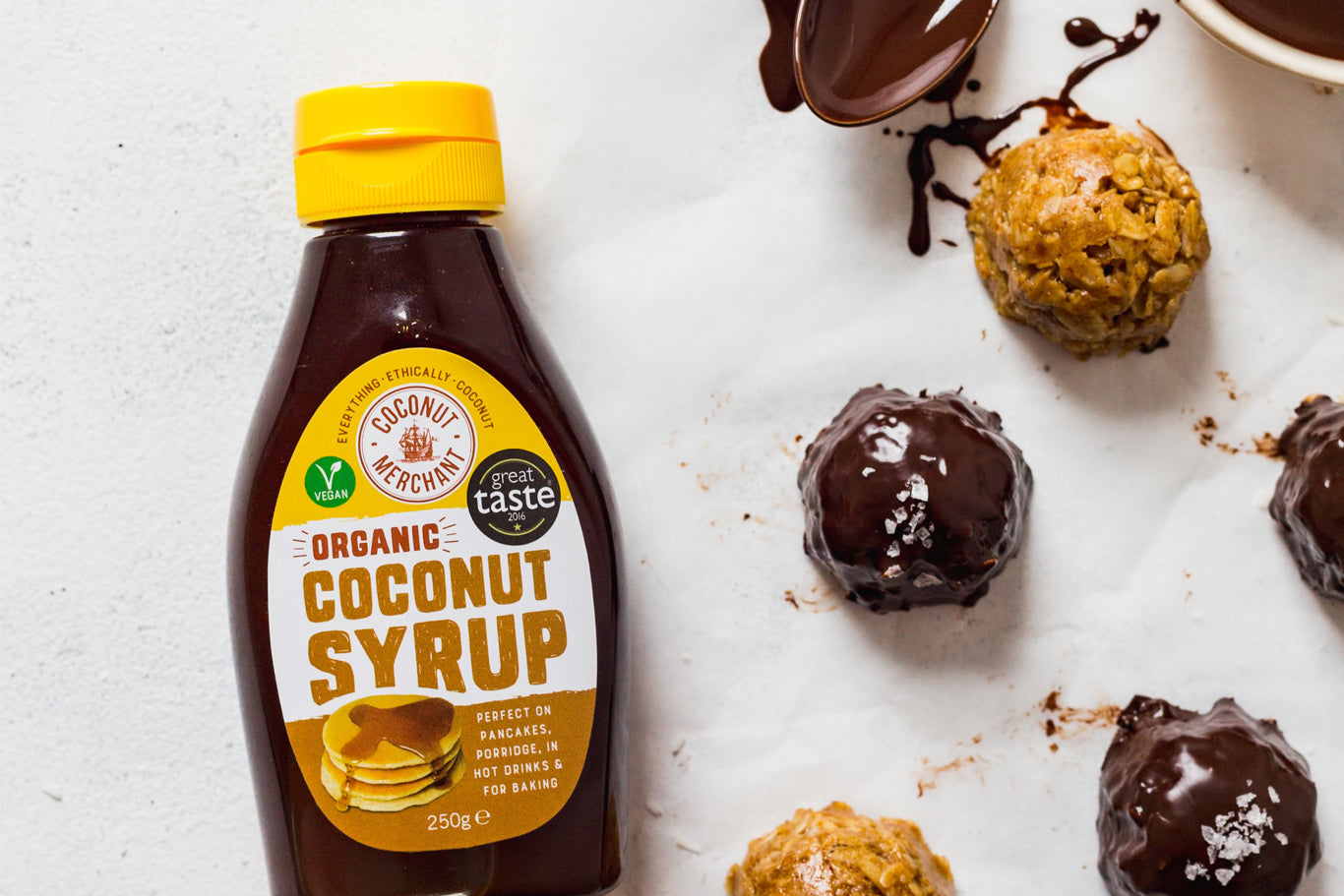 Coconut syrup energy balls