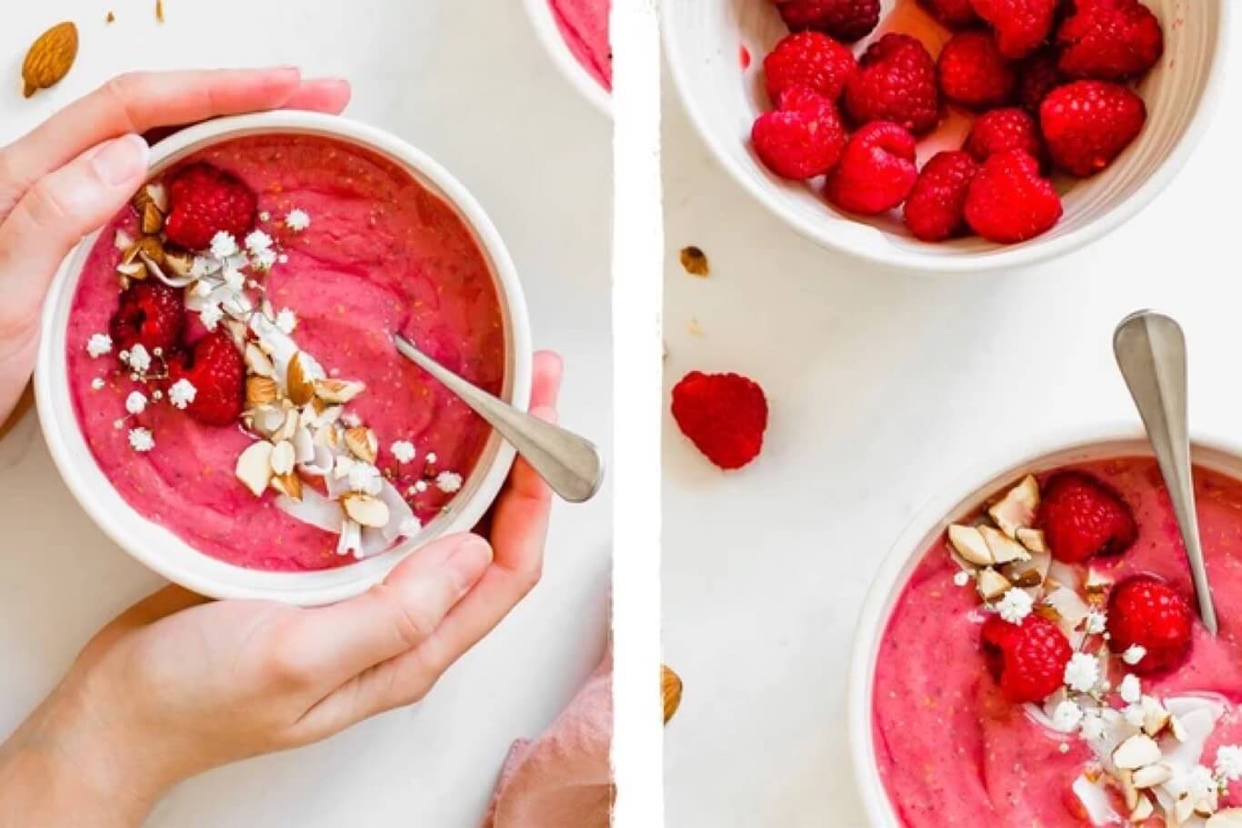 Raspberry and Coconut Smoothie Bowl