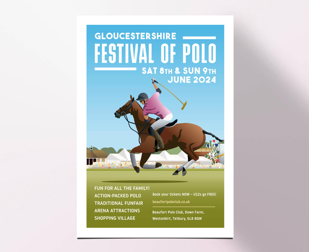 Gloucestershire Festival of Polo 2024 Poster Art