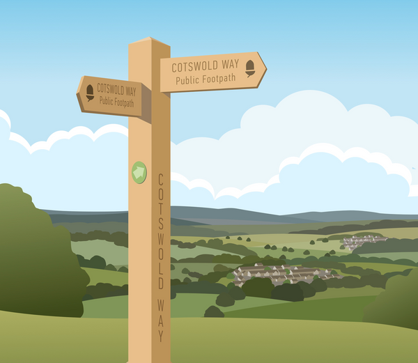 Cotswold Way sign illustration