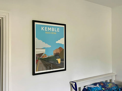 Kemble railway station poster framed