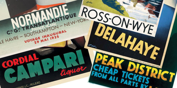 Selection of vintage poster fonts