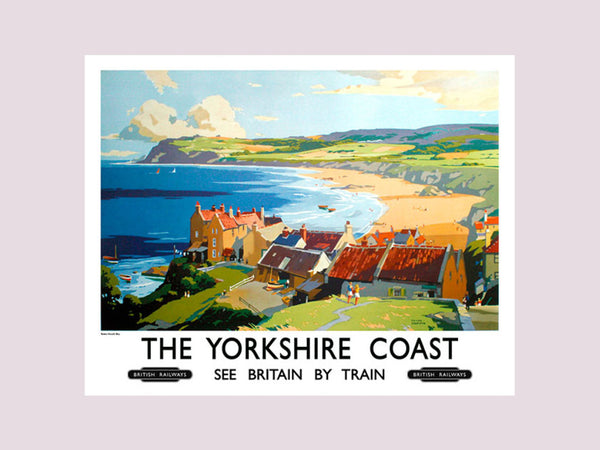 The Yorkshire Coast retro railway poster