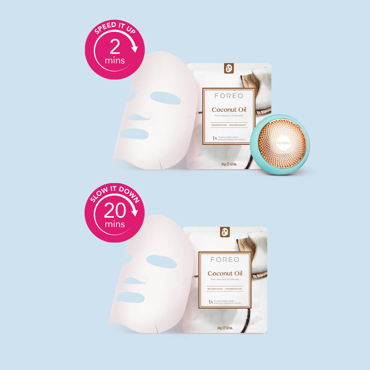 FOREO Farm to Face Collection Mask - Coconut Oil | CurrentBody US