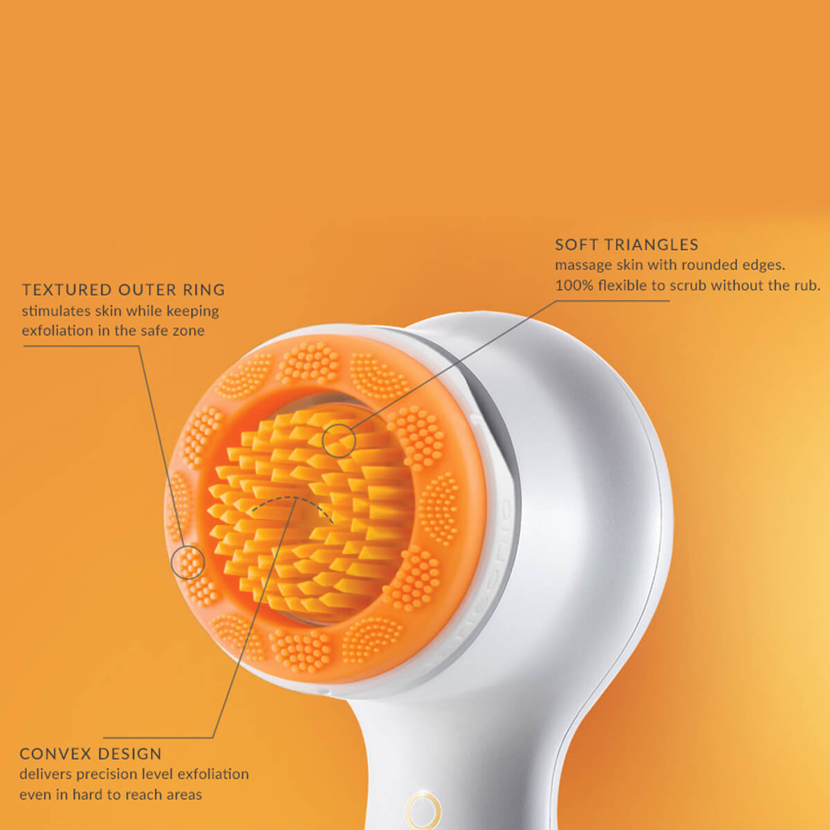 Forklaring af de forskellige fordele ved Clarisonic Exfoliating Børstehoved