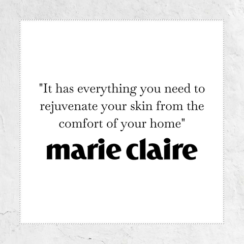 It has everything you need to rejuvenate your skin from the comfort of your home - quote from marie claire