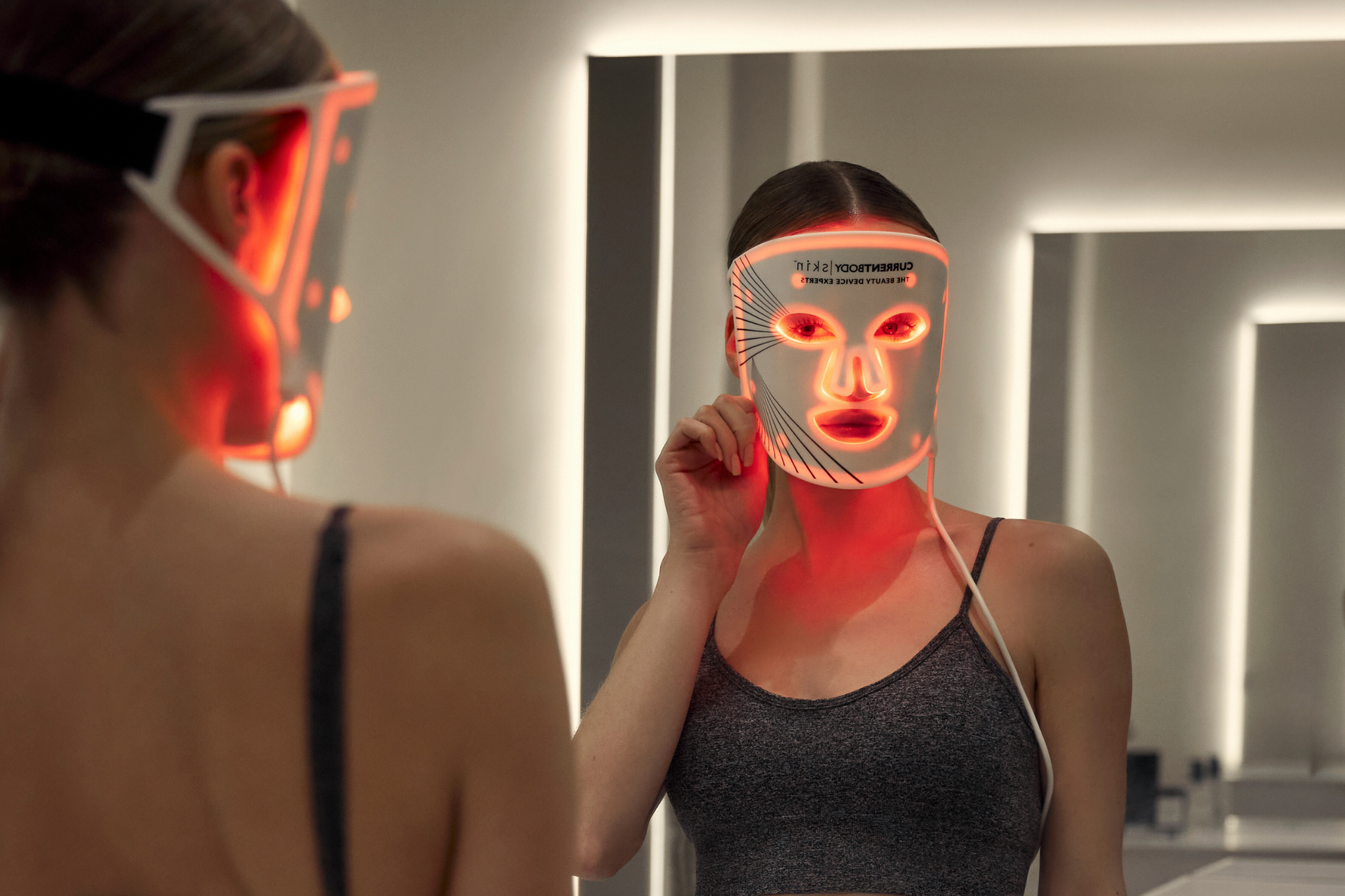 red led face mask