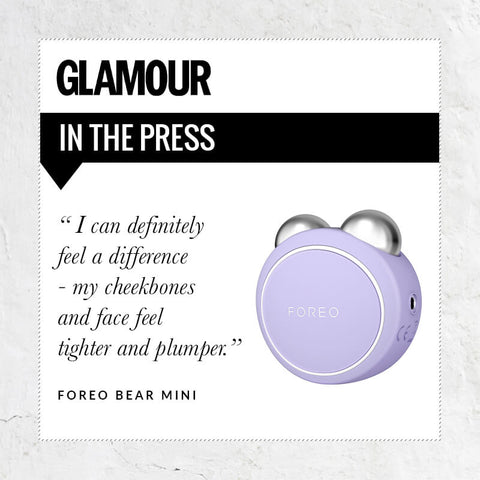 Citat fra Glamour omkring FOREO BEAR mini