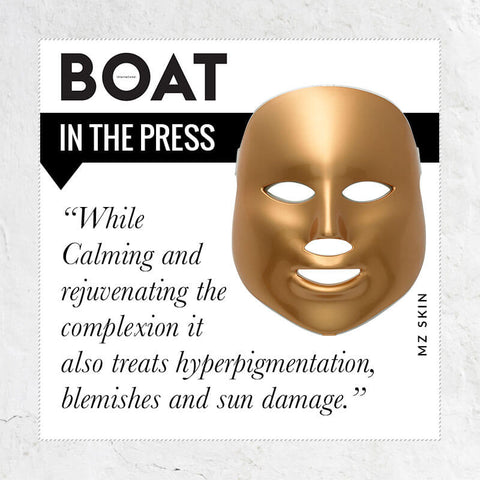 Presseomtale omkring MZ Skin lysterapi maske fra BOAT