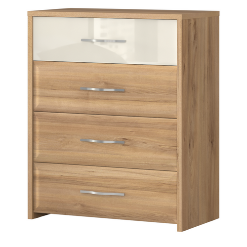 Gala Dresser - Modern Design with Soft-Close Glides and High-Gloss Finish