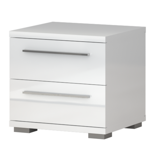 Piano Night Stand - Two Drawer Storage with High-Gloss Finish