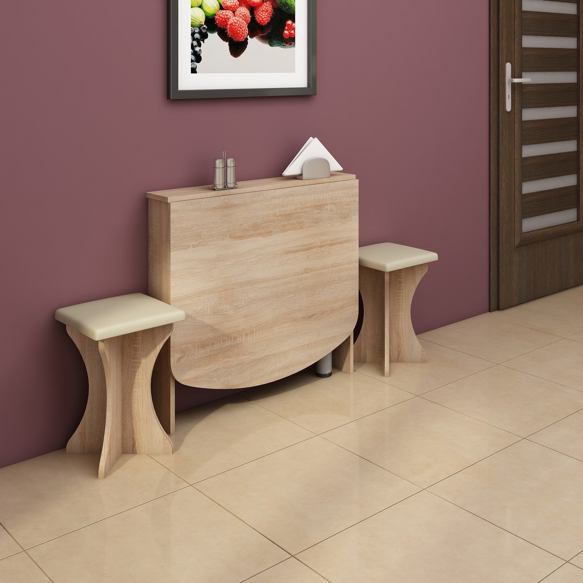 compact folding dining set