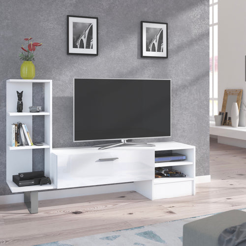 York TV Stand / Entertainment Center for TV up to 55"
