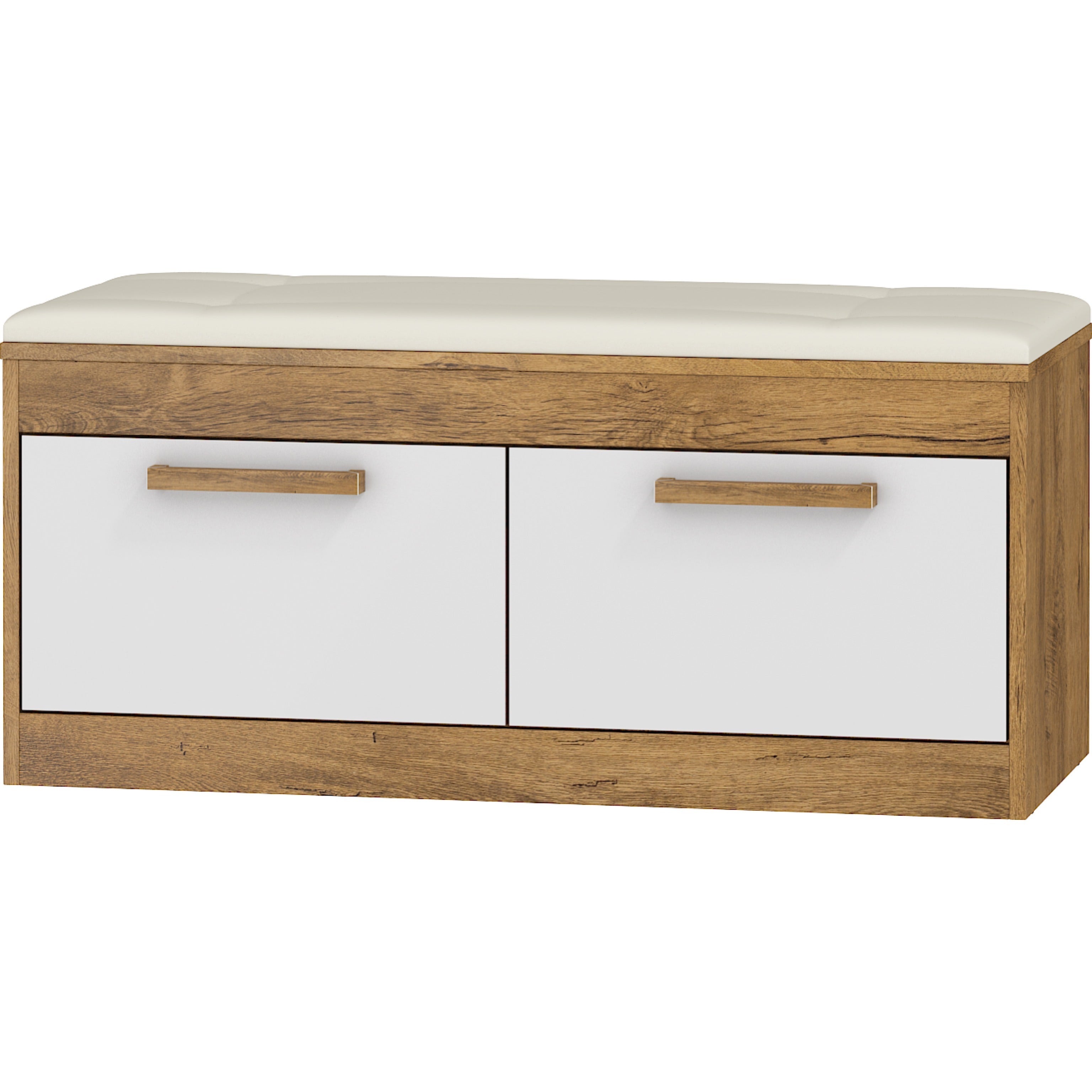 Maximus Upholstered 2 Cabinet Entryway Storage Bench Shoe