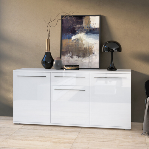 Piano 70 inch 3 Cabinet 1 Drawer High Gloss Sideboard