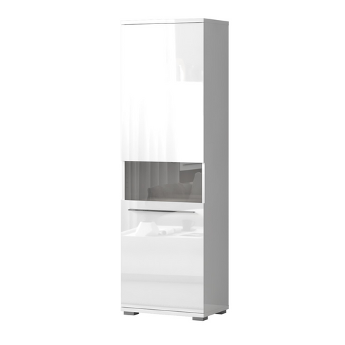 Piano High Gloss Side Cabinet, White