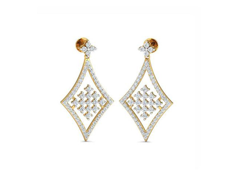 Mystical Checkers Earrings - EFIF Diamonds – EF-IF Diamond Jewellery