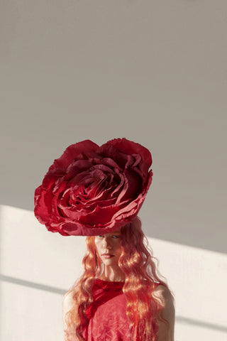 Celestino | Couture | Upstate NY | Hudson Valley | Hudson NY | Photobook Magazine | Red | Gown | Magazine  | Lace | Upcycled