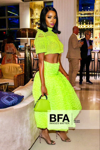 Guerdy  | RHOM | Real Housewives Of Miami | couture | Neon | Knit | Skirt | fashion | Hudson NY | Hudson Valley 
