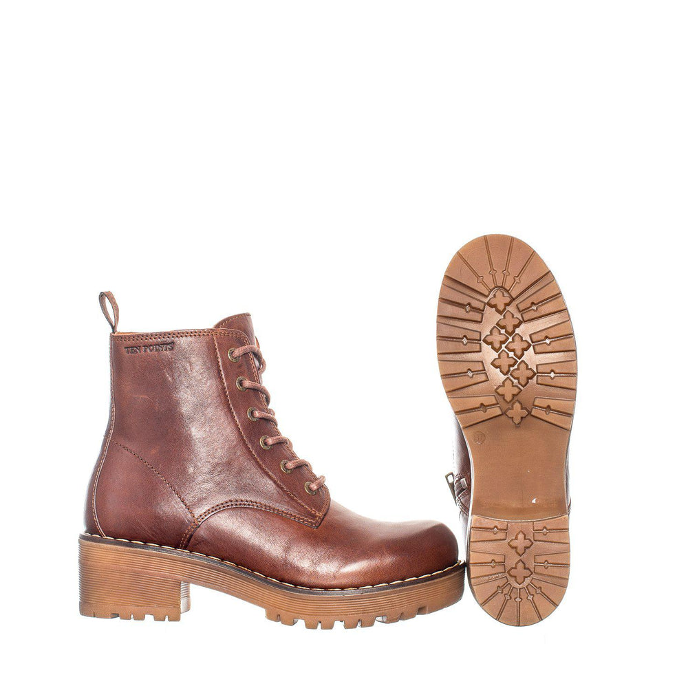 Clarisse Laced boots — Chocolate – Points AB