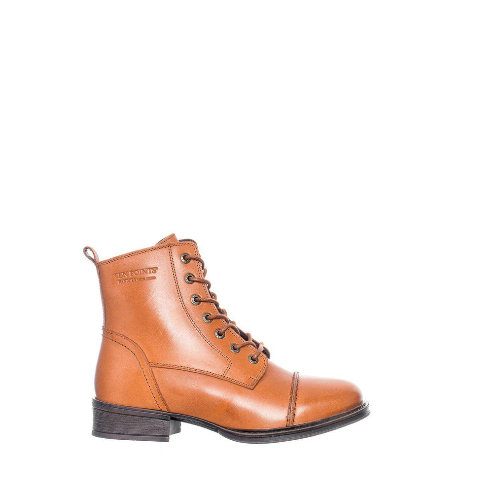 Pandora Laced boots — Cognac