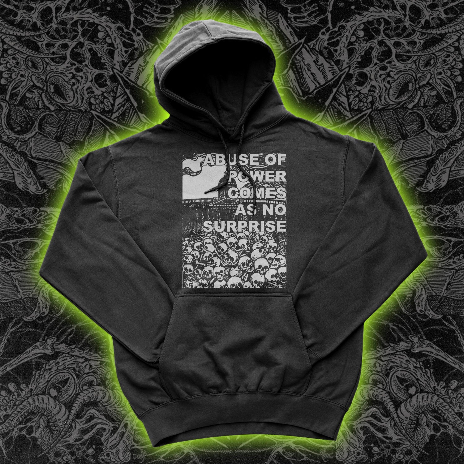 DESTROY FASCISM Hoodie Occult Obscure Clothing Night Channels