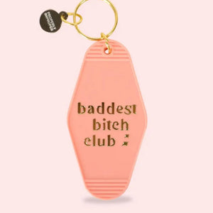 Baddest Bitch Club - Hot Stamped Motel Keychain - Giftbar