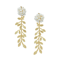 Pearl Cluster Vine Earrings - Susan Shaw Jewelry