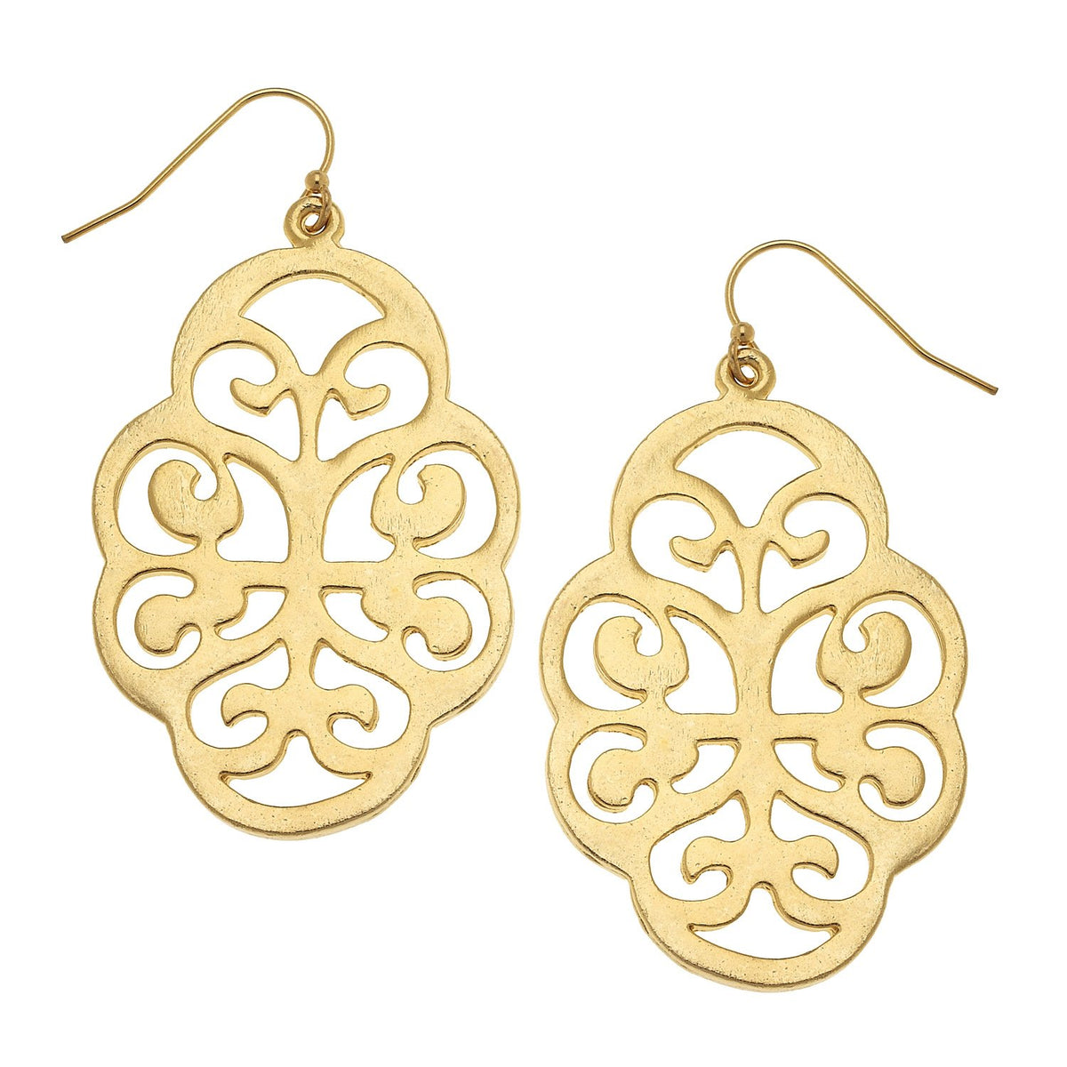 Susan Shaw Leaf Cut Out Earrings - Susan Shaw Jewelry