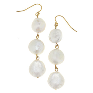 Susan Shaw Multi Linked Pearl Earrings - Susan Shaw Jewelry