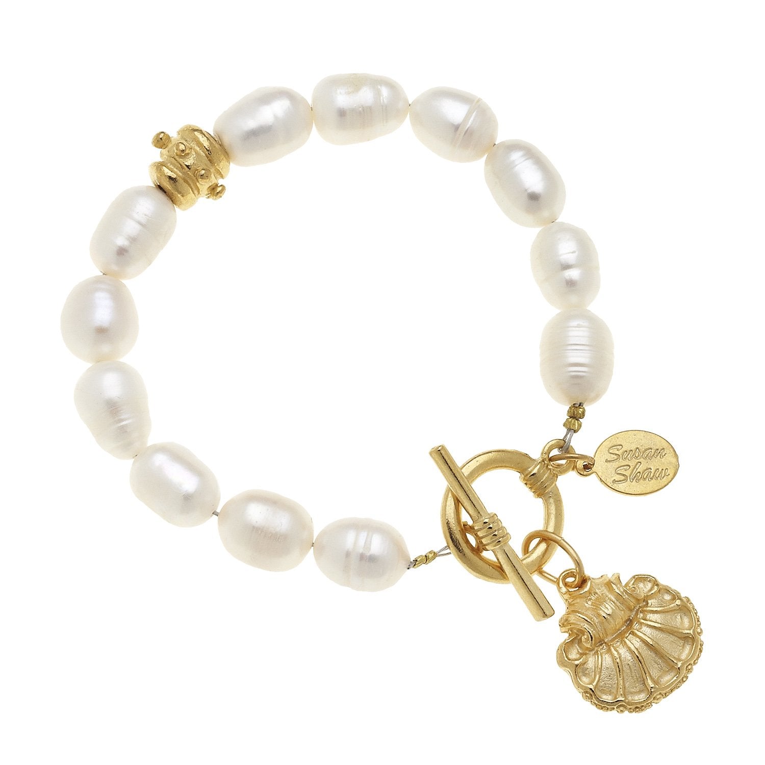 susan shaw pearl bracelet w scallop susan shaw jewelry susan shaw jewelry