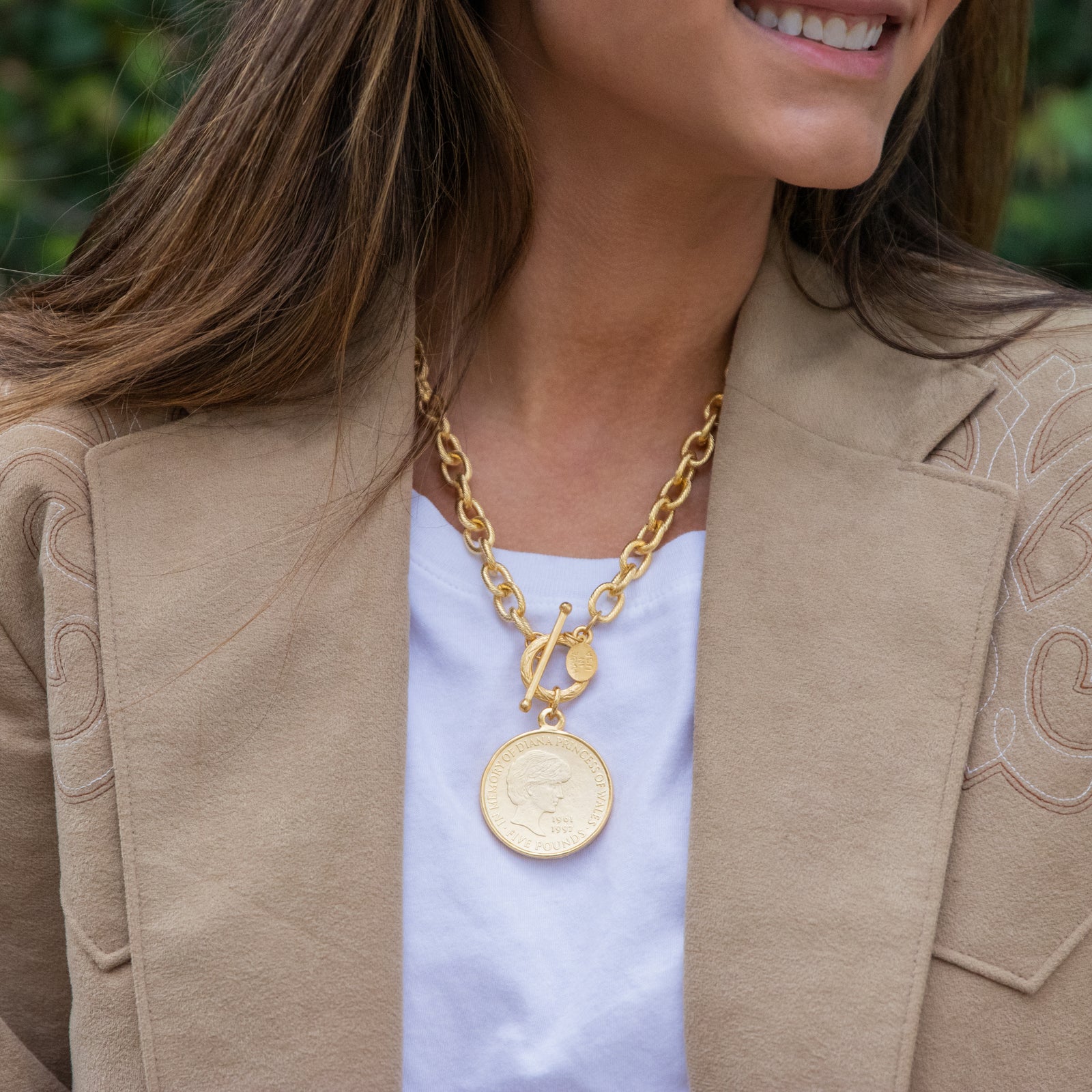 Answer Toggle Front Coin Necklace