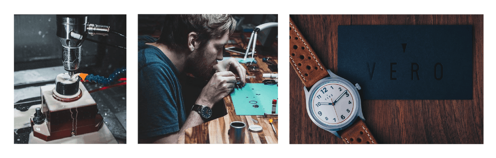 Manufacturing a watch, shows final product