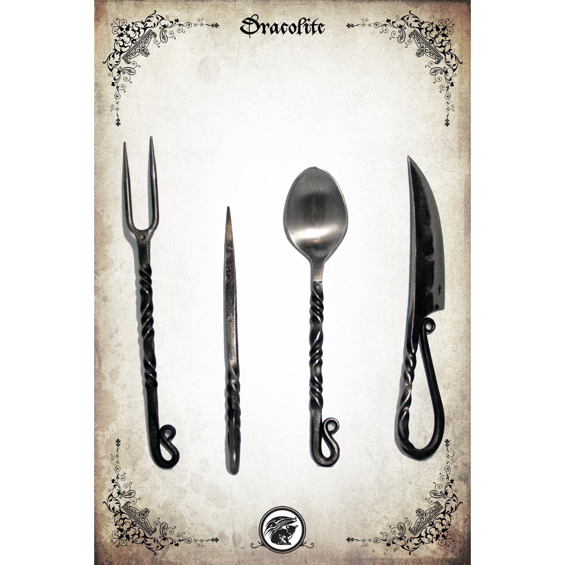 Medieval Stainless Steel Utensil Set LARP Leather Accessories Calimacil   Cc7f8d6b724c155505c972448295ad9c 