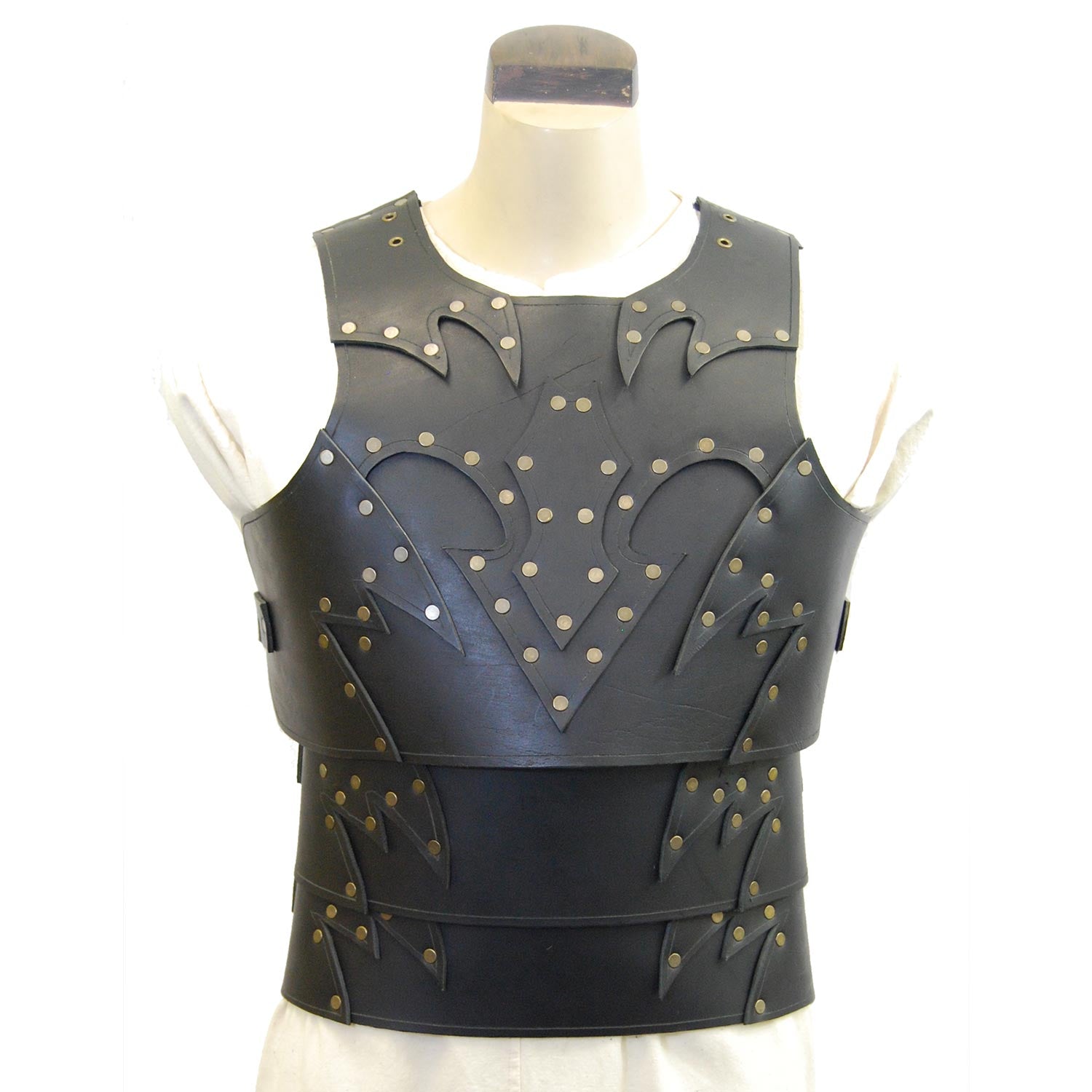 Ajax Leather Body Armour & Tasset Set - Brown - LARP Breastplate