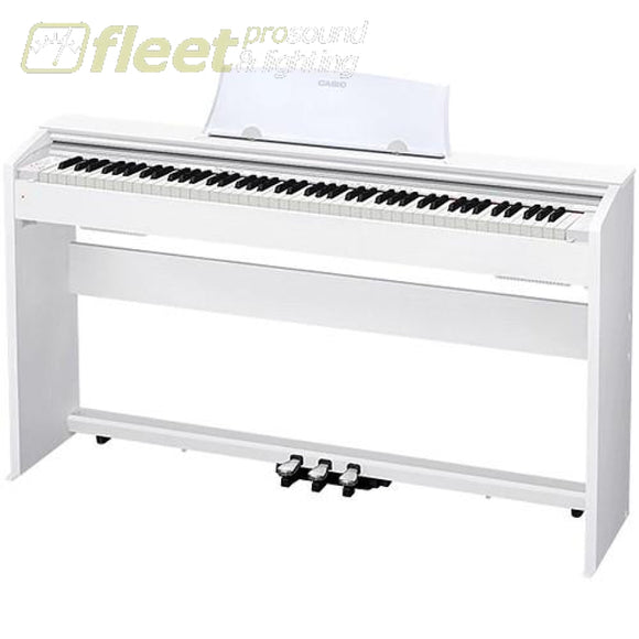 Casio Px770we Privia 88 Key Digital Piano White W Cabinet Stand