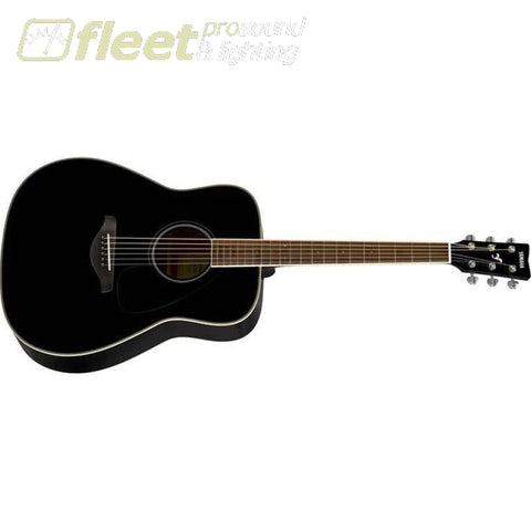 Yamaha FG820 BL Solid Spruce Top Acoustic Folk Guitar - Black Finish