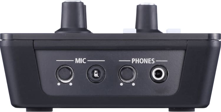 The Mic input jack on the left side panel