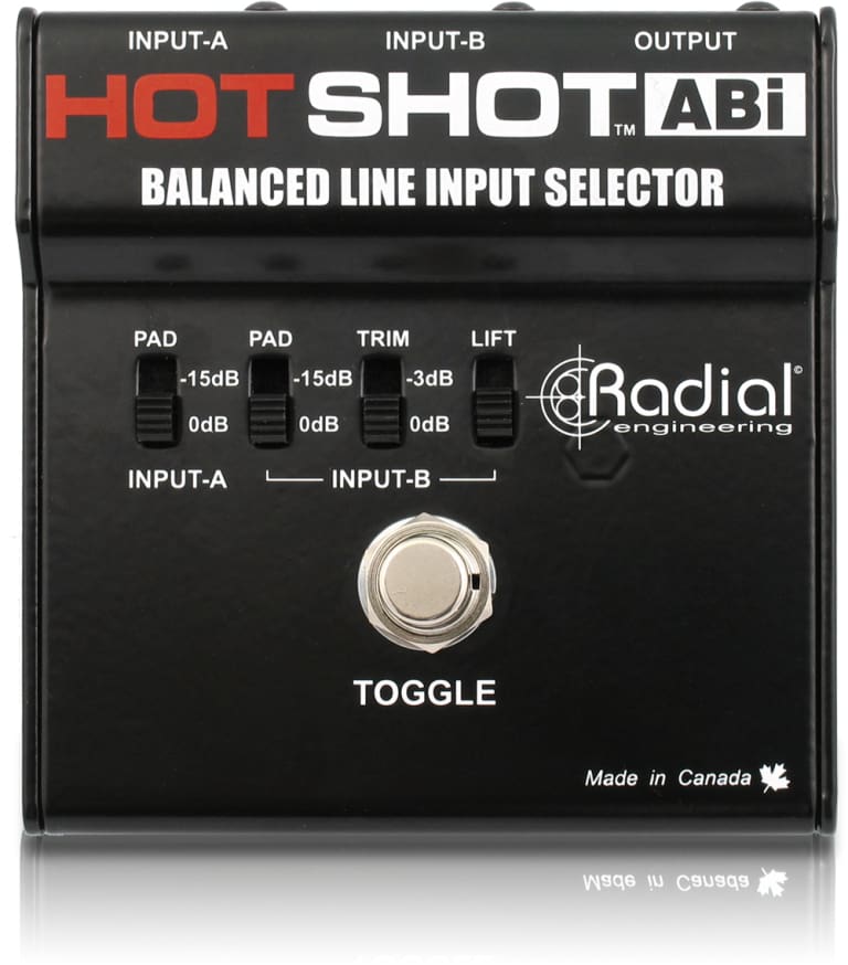 Radial HOTSHOTABI Bqalanced XLR Dual Input Switcher