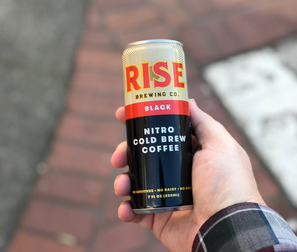 Organic, non-GMO RISE Brewing Co. nitro cold brew coffee Original Black in a can fuels your day