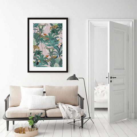 tropical jungle botanical art print to buy