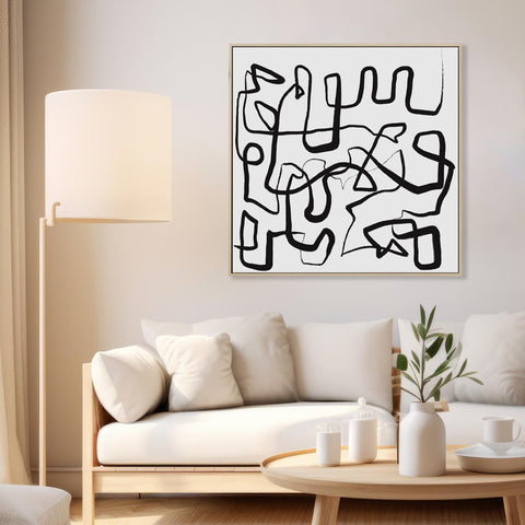 Abstract Study X Framed Canvas-Abstract House
