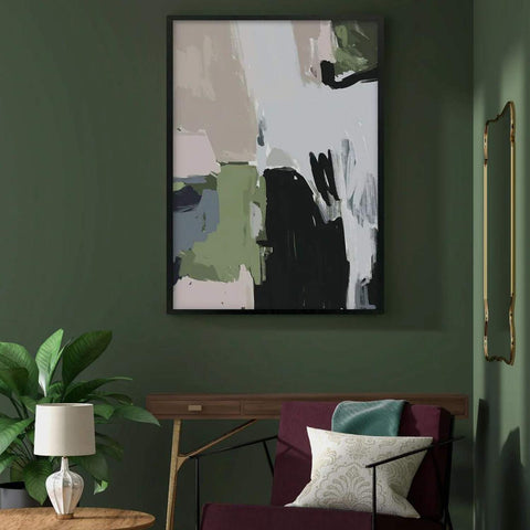 green abstract wall art prints canvas print UK