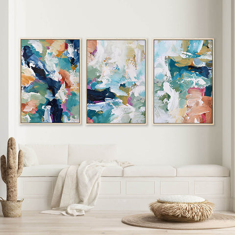 Square Oversized Abstract Canvas Artliving Room Wall 