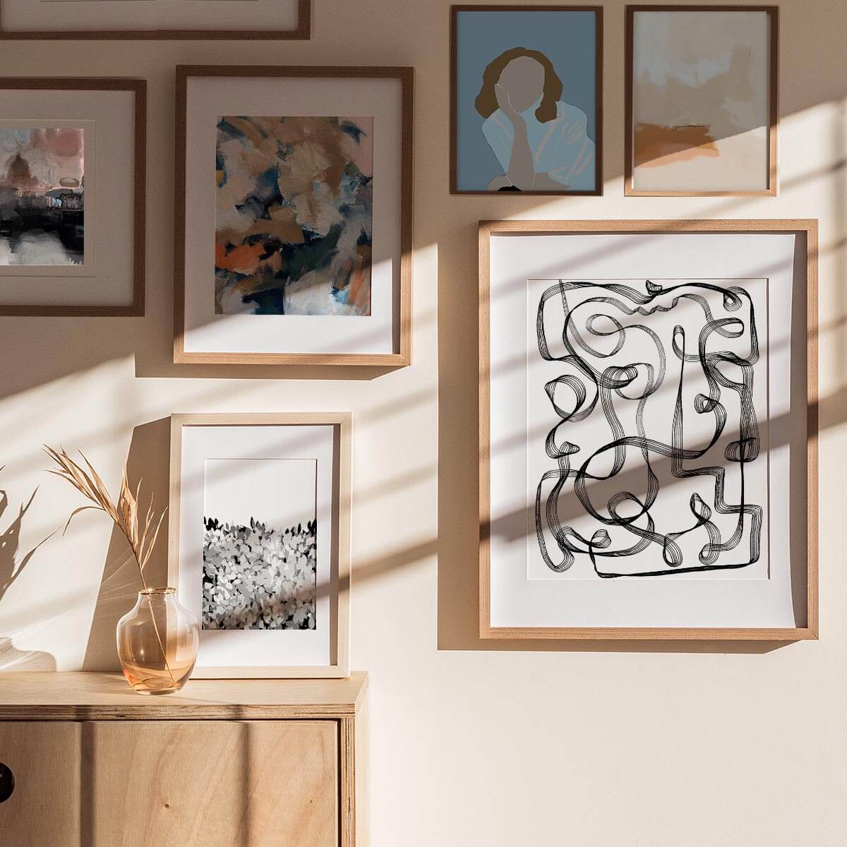 gallery wall art prints inspiration framed for living room